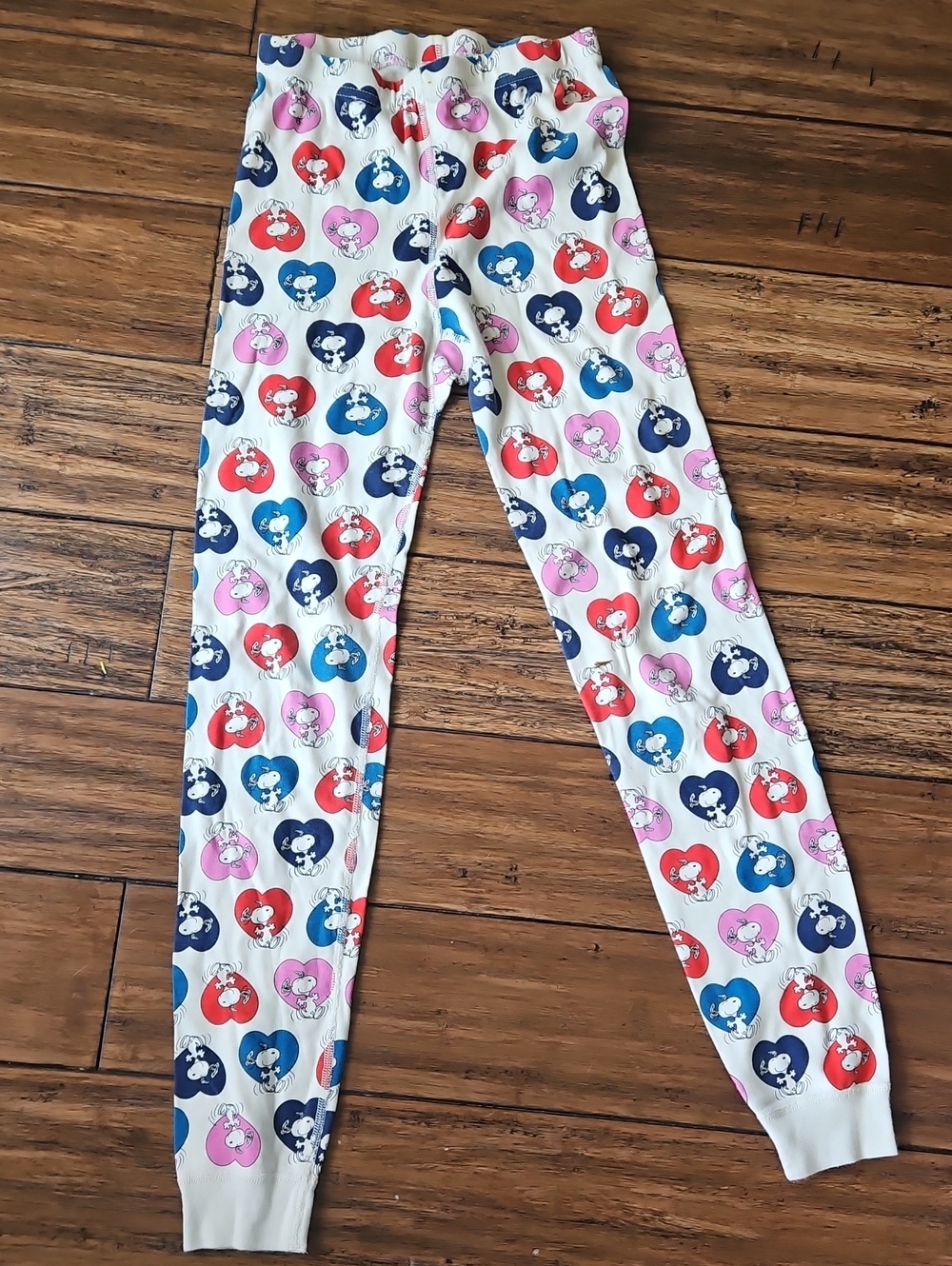 Hanna Andersson Size 12 Snoopy White Heart Print Pajama Pants